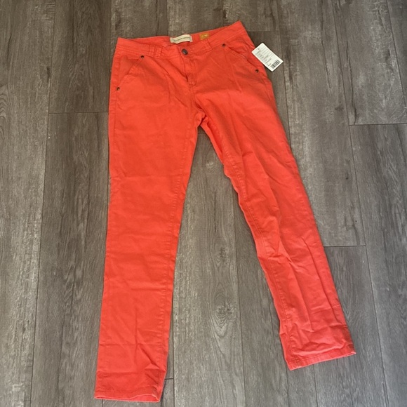 NWT Anthro Pilcro and the Letterpress Stet Chinos orange 27 - Picture 3 of 7